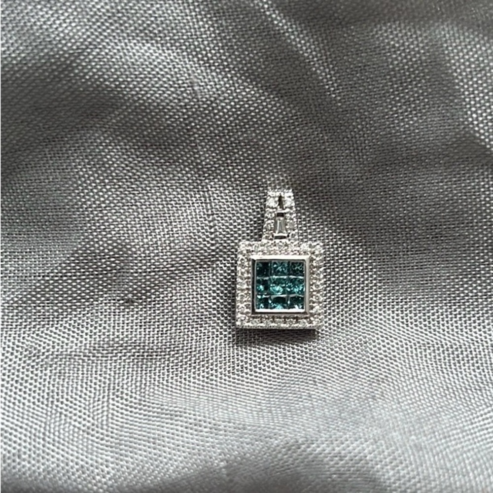 Diamond and Topaz pendant